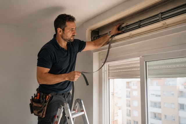 Técnico aplicando silicona en el borde de una bañera